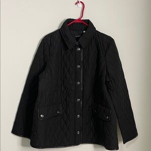 Chico's Black Quilted Puffer Jacket